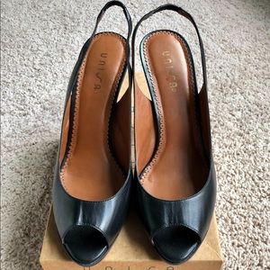 Unisa Black Peep Toe Slingbacks 9 - New in Box